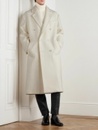TOM FORD - Double-Breasted Cashmere Coat - White