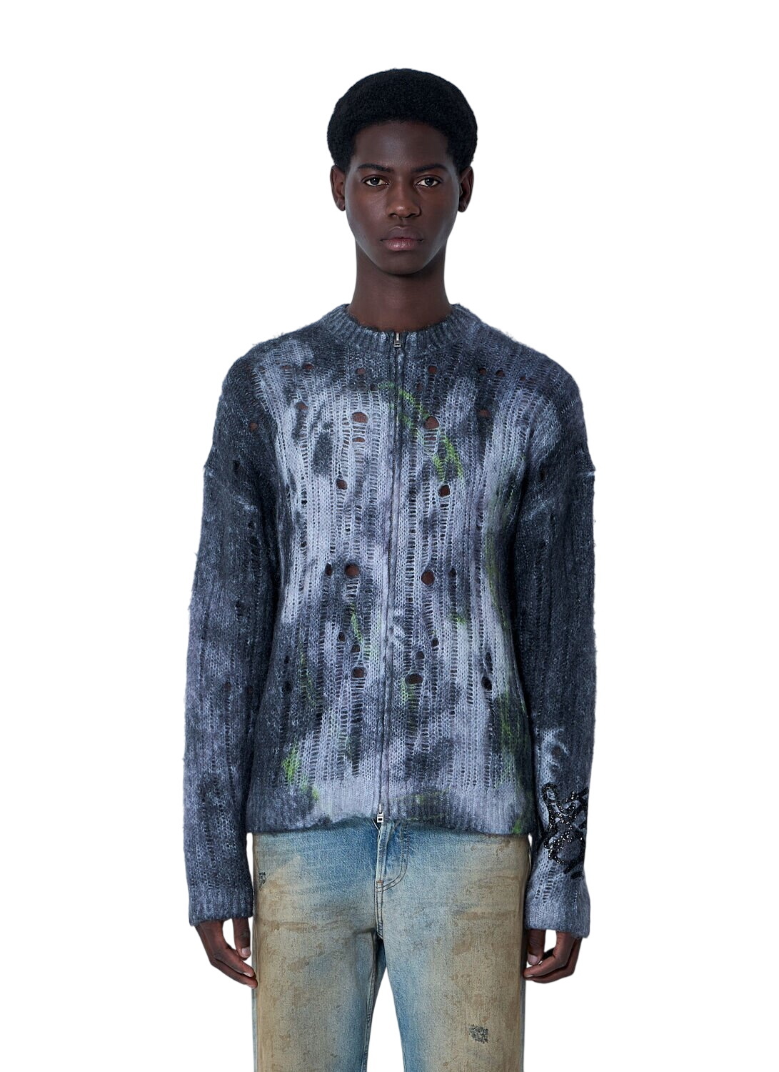 Acne Studios - Kaphael Cable-Knit Wool-Blend Sweater - Blue Acne