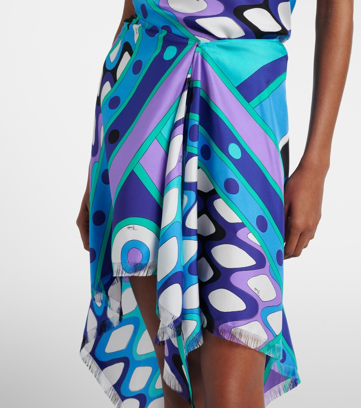 Pucci Vivara silk twill midi skirt