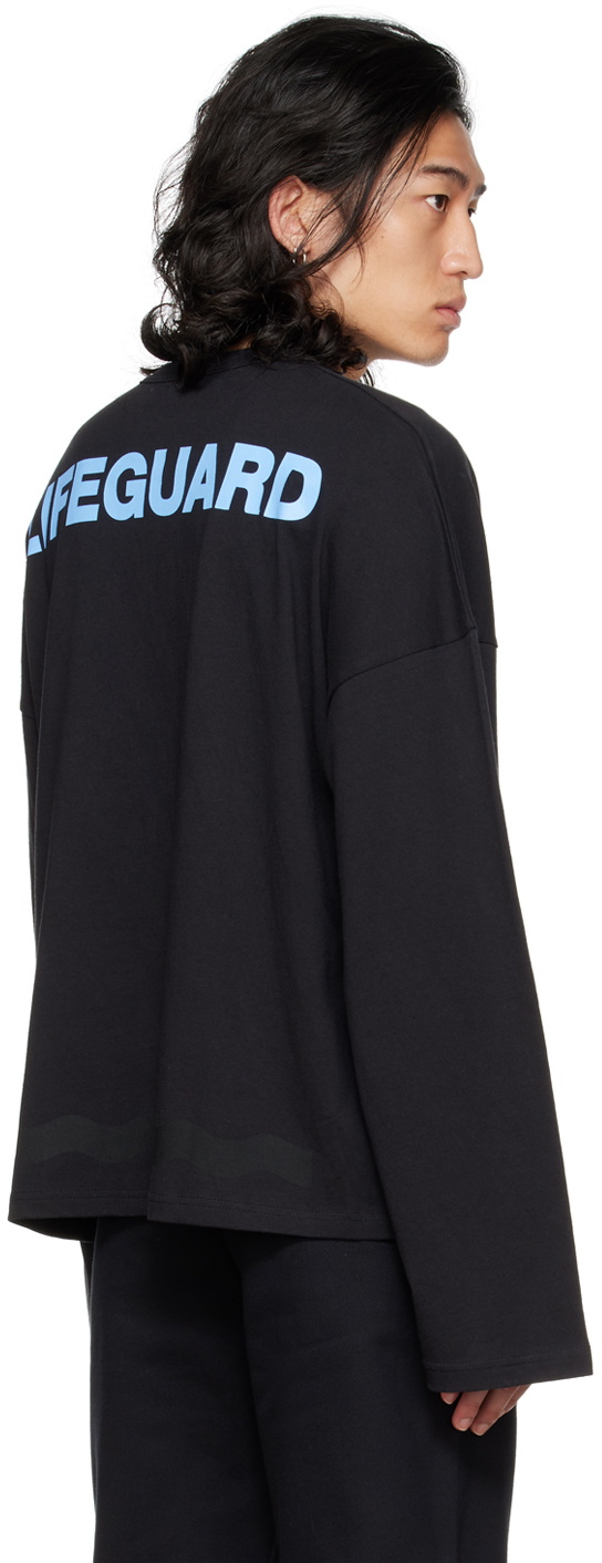 032c Black Safety Long Sleeve T-Shirt