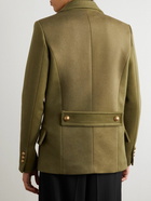 Balmain - Double-Breasted Wool Coat - Green