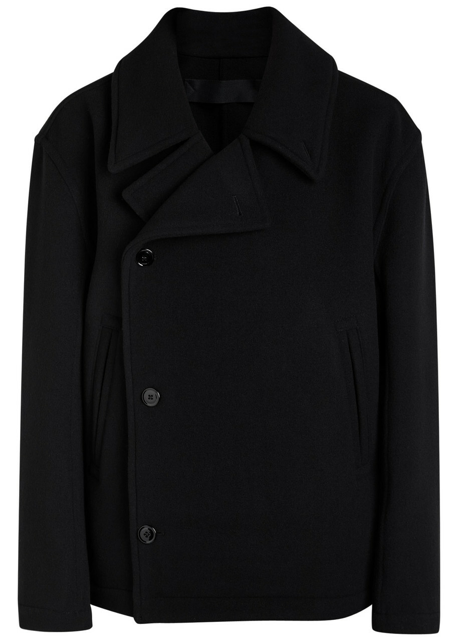 Lemaire Black Crombie Coat Lemaire