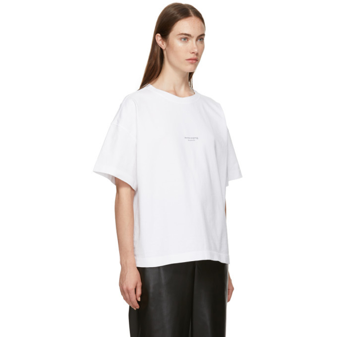 Acne Studios White Stellie Logo T-Shirt Acne Studios