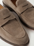Officine Creative - Opera Suede Penny Loafers - Neutrals