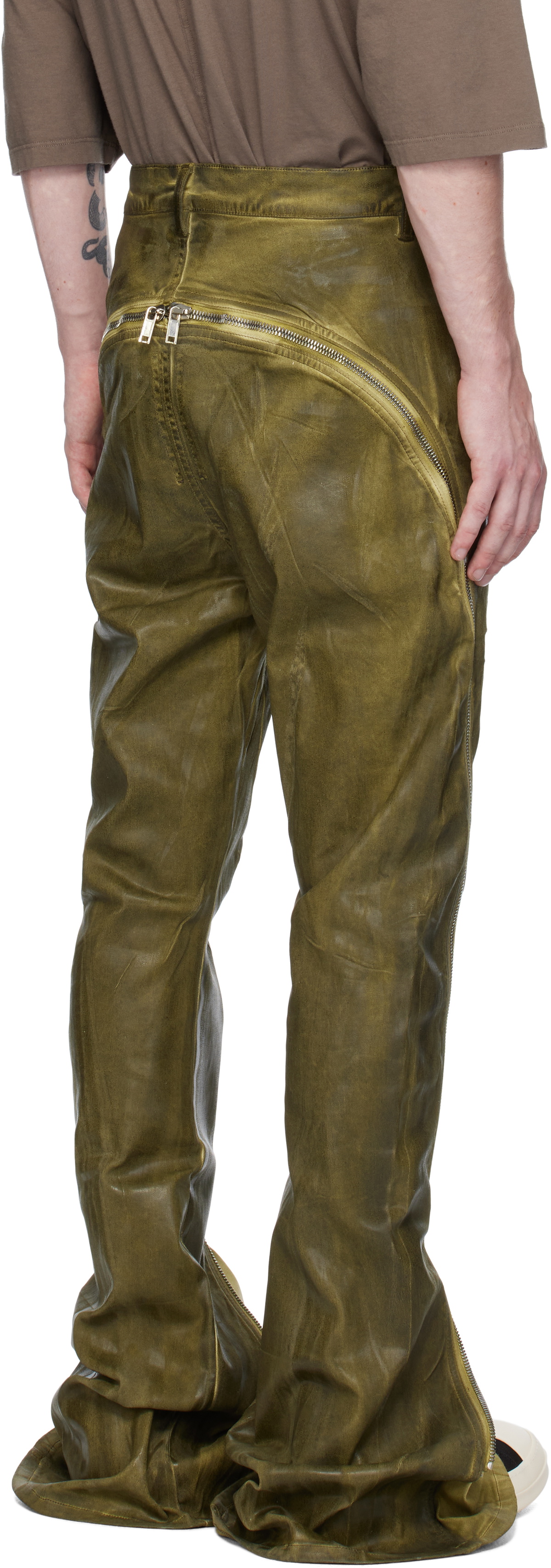 Rick Owens DRKSHDW Green Porterville Bolan Banana Jeans