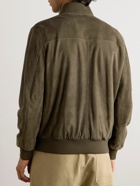 Loro Piana - Suede Bomber Jacket - Green