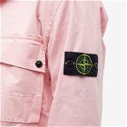 Stone Island Men's Supima Cotton Twill Stretch-TC Button Overshirt in Pink