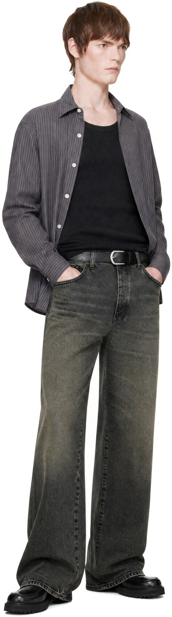 Sunflower Black Wide Twist Jeans