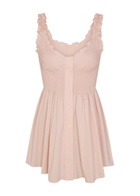 Skims Smocked Poplin Mini Dress Pink