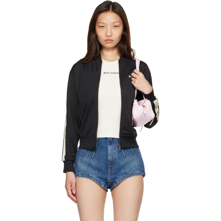 Photo: Palm Angels Black Classic Logo Track Bomber Jacket