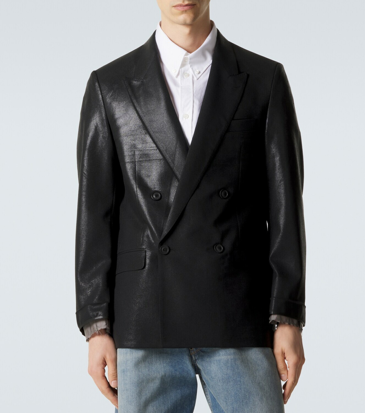 Maison Margiela Double-breasted virgin wool blazer