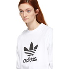 adidas Originals White Trefoil Warm-Up Sweatshirt