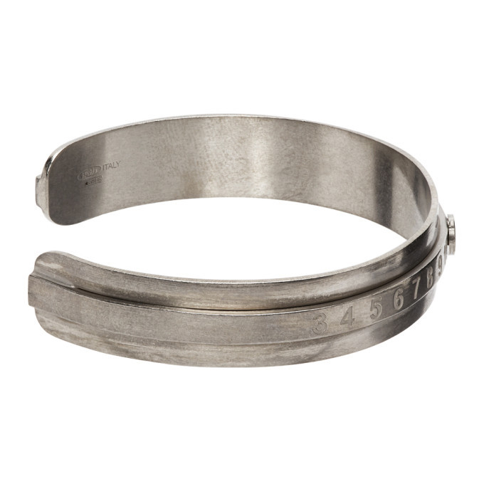 Maison Margiela Silver Layered Number Bracelet