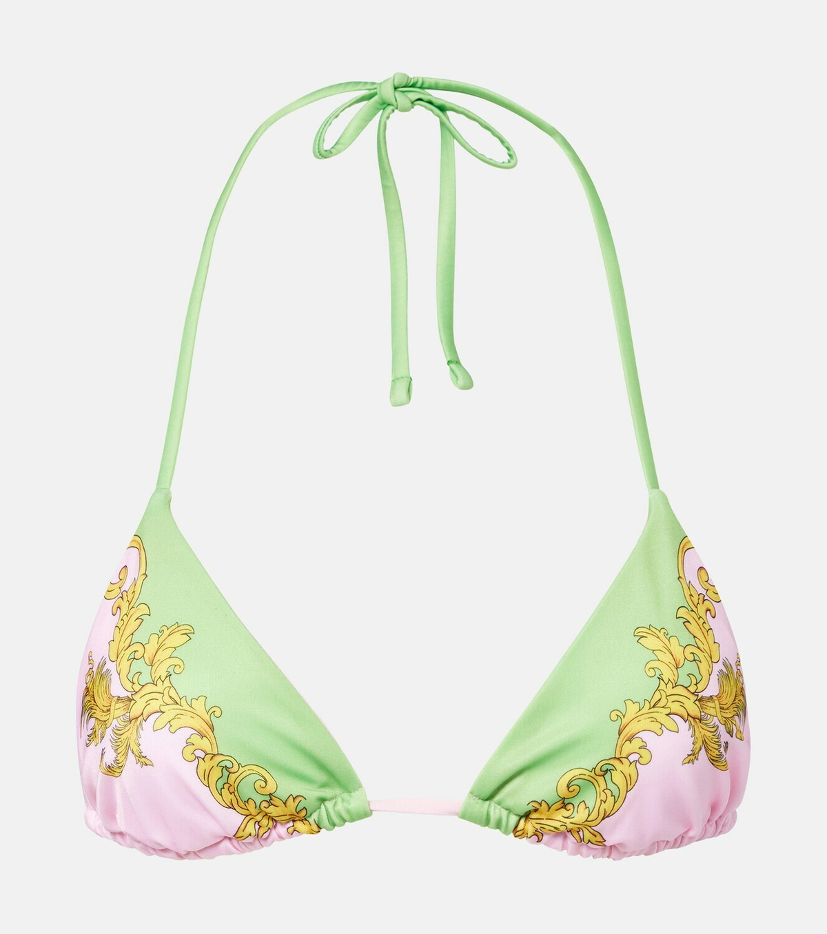 Versace Printed bikini top