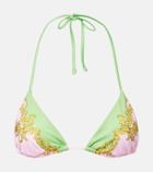 Versace Printed bikini top