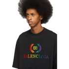 Balenciaga Black Rainbow BB Regular Fit T-Shirt