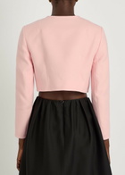 Emilia Wickstead Lizette Wool-crepe Cropped Jacket Light Pink