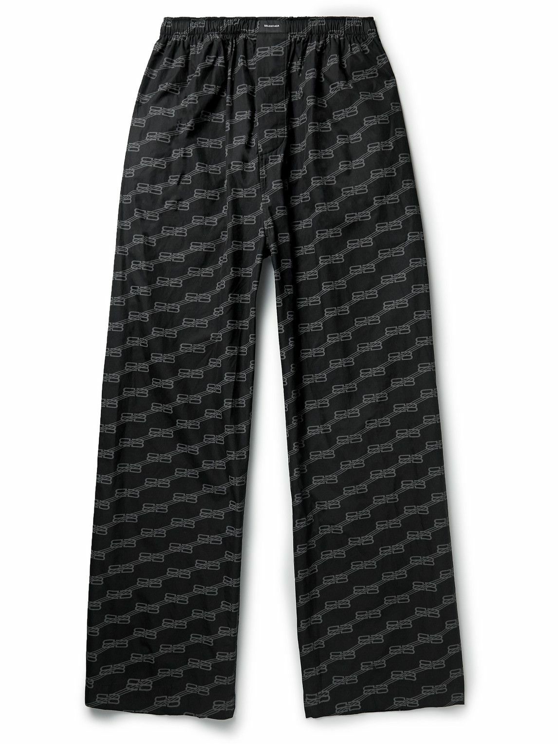 Balenciaga - Wide-Leg Logo-Print Cotton-Poplin Pyjama
