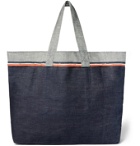 Cleverly Laundry - Twill-Trimmed Frayed Denim Tote - Blue