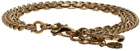 Alexander McQueen Gold Snake & Skull Medallion Bracelet