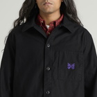 Needles Men's Reversed Sateen Coverall Jacket in Black