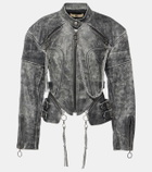 KNWLS Chain-detail leather jacket