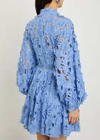 Zimmermann Patience Floral-embroidered Cotton Mini Dress Multicoloured 1