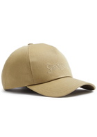 Saint Laurent Logo-embroidered Cotton-blend cap Beige