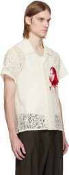 KidSuper Off-White Lace Girl Painting Shirt
