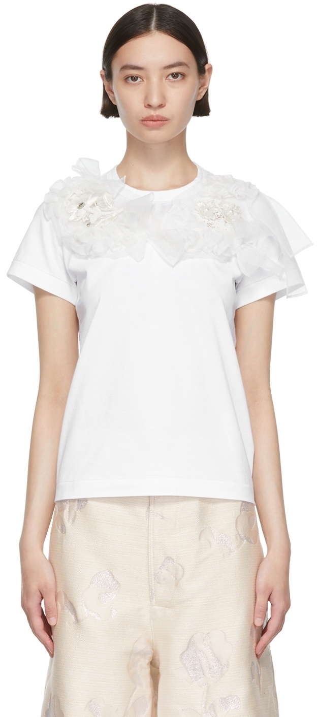 Tricot Comme des Garçons White Cotton T-Shirt