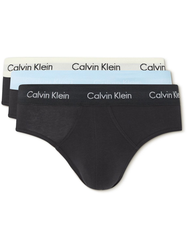 Photo: Calvin Klein Underwear - Three-Pack Stretch-Cotton Briefs - Black