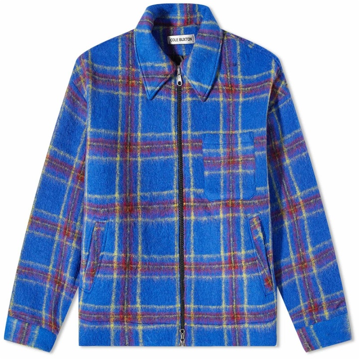 Photo: Cole Buxton Men's Flannel Overshirt in Blue/Red/Yellow