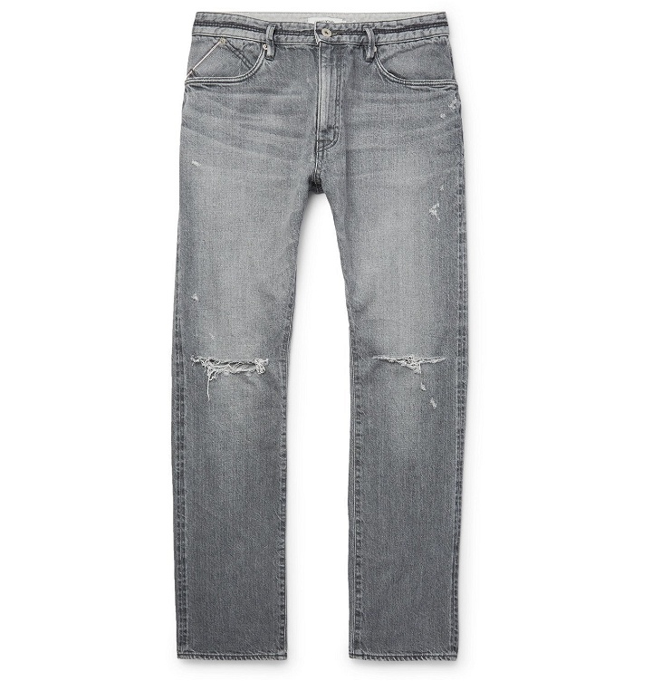 Photo: nonnative - Dweller Slim-Fit Distressed Selvedge Denim Jeans - Black