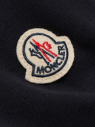 Moncler - Hooded Logo-Appliquéd Cotton-Jersey Zip-Up Sweatshirt - Blue