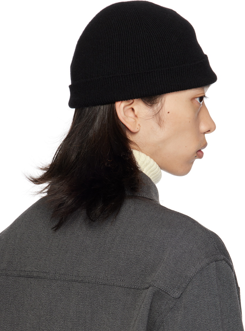 Jil Sander Black Fine Cashmere Beanie