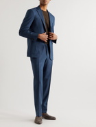Canali - Kei Linen and Wool-Blend Suit Jacket - Blue