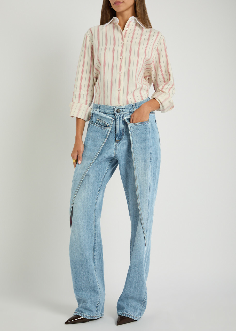 Bettter Wrap Panelled Straight-leg Jeans Denim