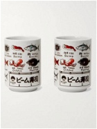 BY JAPAN - Beams Japan Set of Two Printed Ceramic Cups