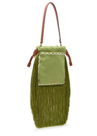 Etro Kalispera Small Embroidered Linen Shoulder bag - Green - One Size