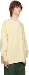 Martine Rose Yellow Embroidered Long Sleeve T-Shirt