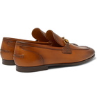 Gucci - Jordaan Horsebit Burnished-Leather Loafers - Brown