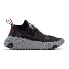 Nike Black and Pink ISPA OverReact Flyknit Sneakers