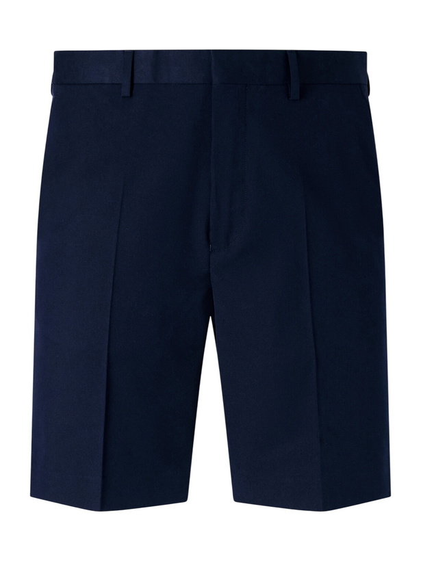 Photo: Dries Van Noten - Straight-Leg Cotton and Wool-Blend Shorts - Blue