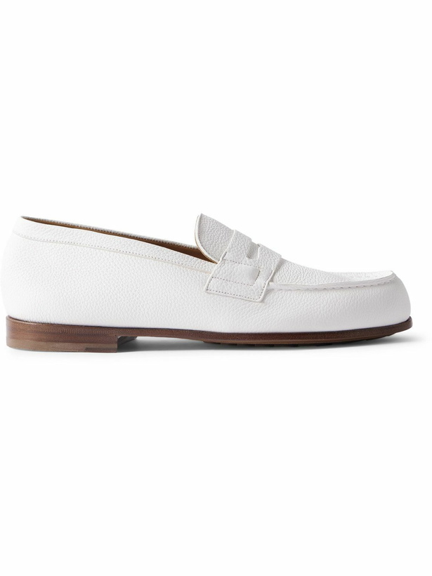 Photo: J.M. Weston - Le Moc Full-Grain Leather Penny Loafers - White