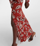 Rabanne Paisley jersey maxi skirt