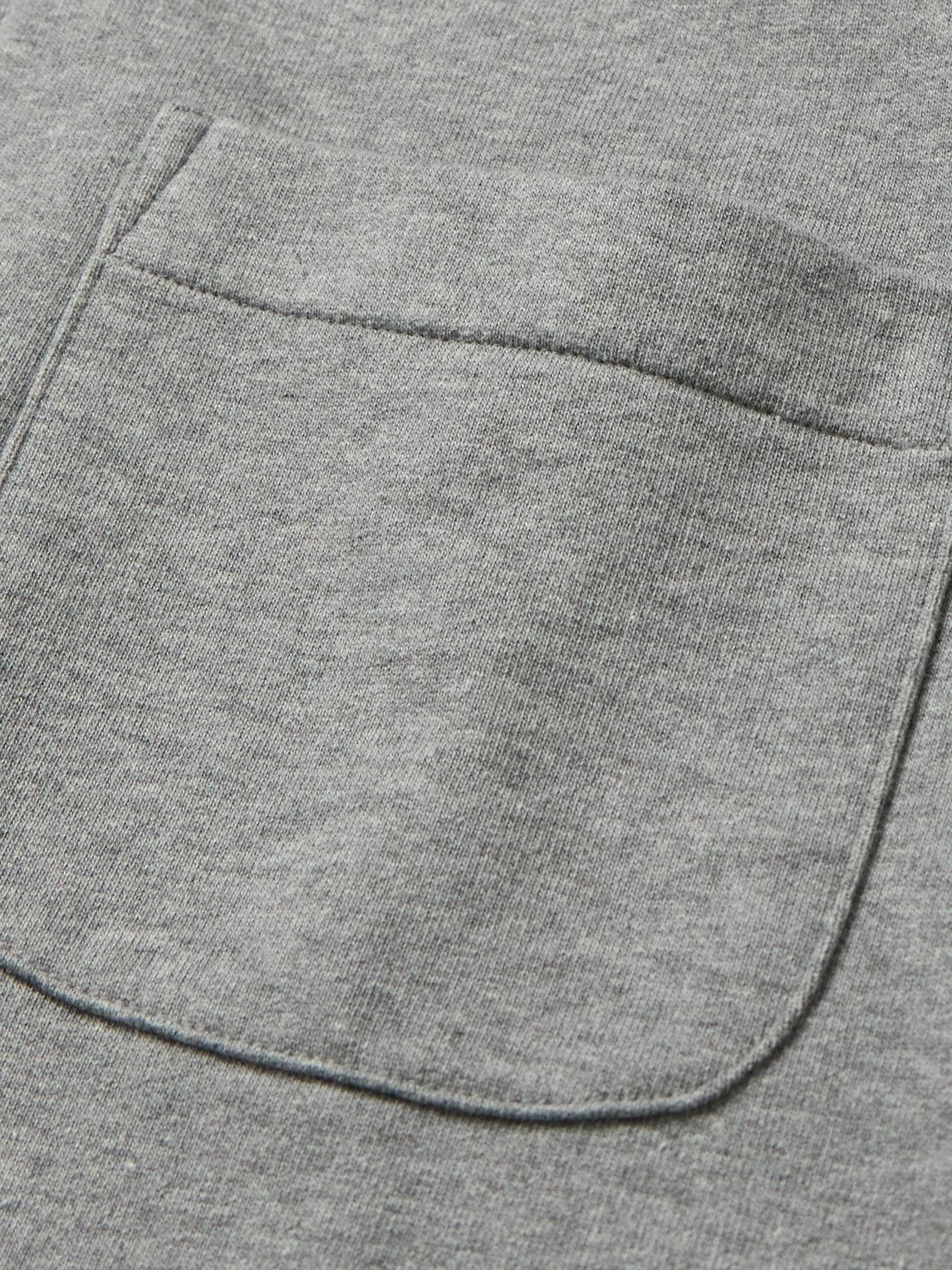 Drake's - Cotton-Jersey Half-Zip Sweatshirt - Gray