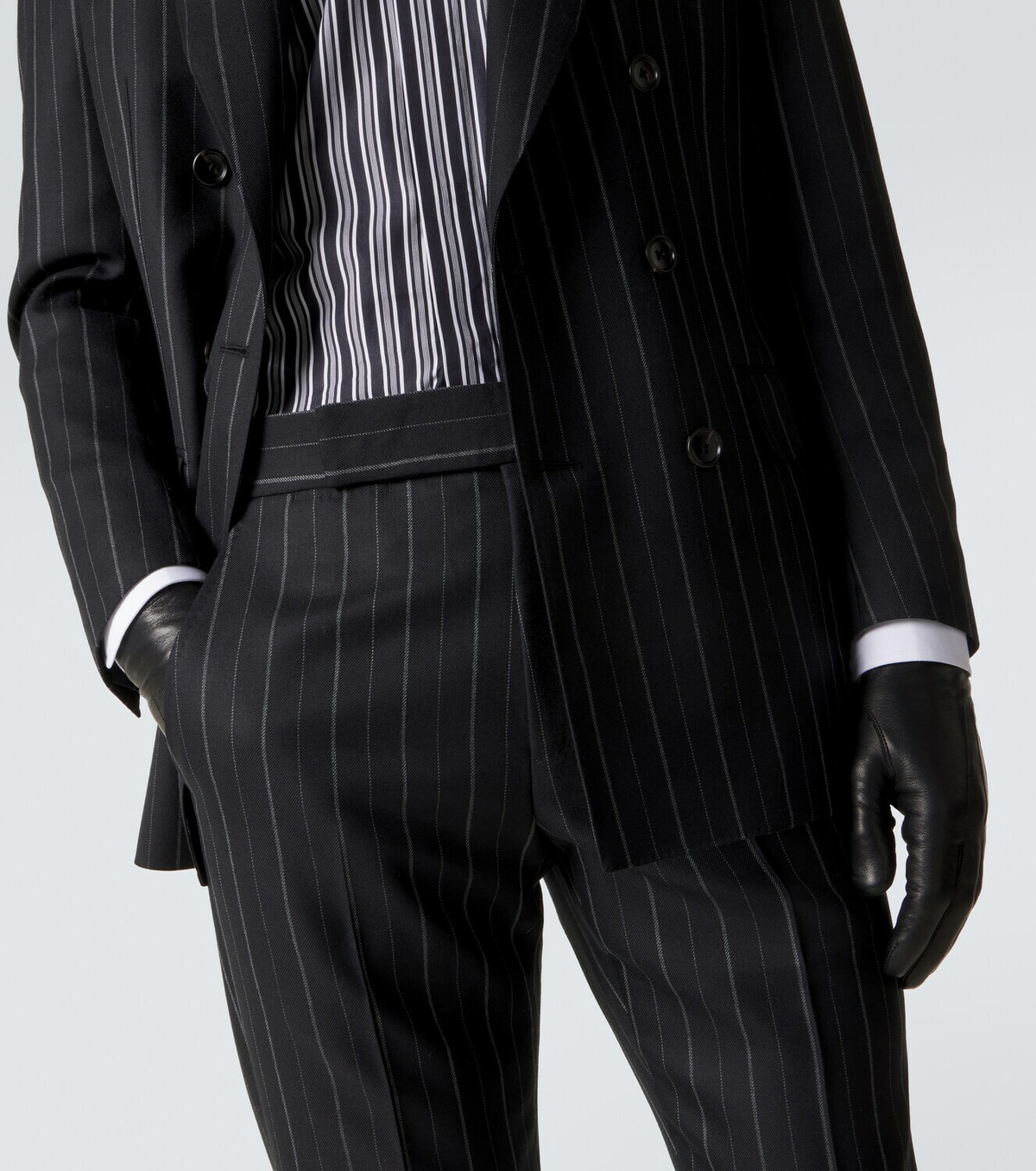 Tom Ford Striped wool straight pants