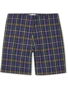 MR P. - Checked Cotton-Poplin Golf Shorts - Purple - UK/US 28