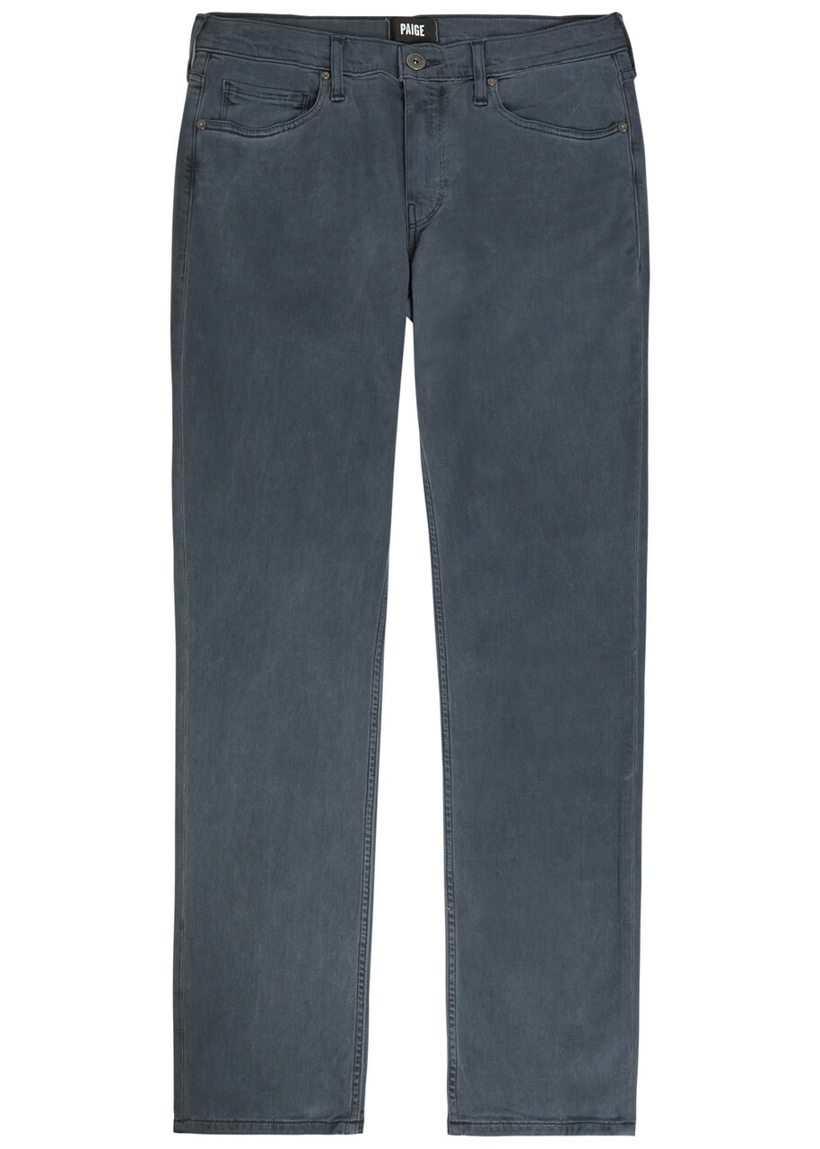 Paige Federal Slim Straight-leg Jeans Dark Blue