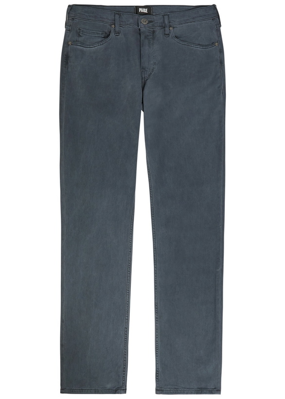 Photo: Paige Federal Slim Straight-leg Jeans Dark Blue